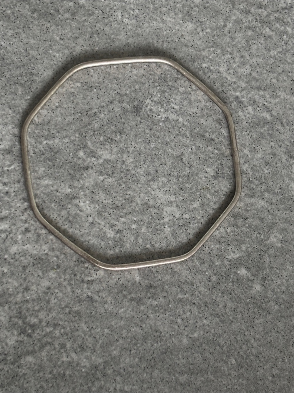 .824 Sterling Silver Octagonal Minimal Bangle Bracelet